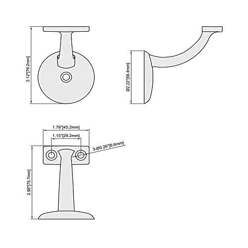 HOME MASTER HARDWARE Hand Rail Brackets for Stairs, Brushed Stainless Steel | Heavy Duty Support for Indoor & Outdoor Use thumbnail 8