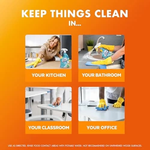 Lysol All Purpose Cleaner Spray, 2.27 kg (2 lb) Mango & Hibiscus Scent | Kills 99.9% of Viruses & Bacteria thumbnail 4
