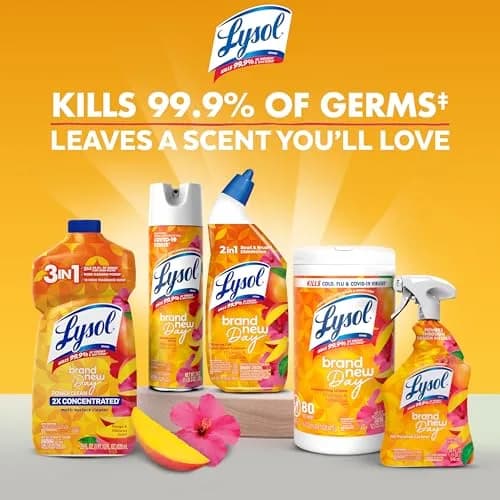Lysol All Purpose Cleaner Spray, 2.27 kg (2 lb) Mango & Hibiscus Scent | Kills 99.9% of Viruses & Bacteria thumbnail 6