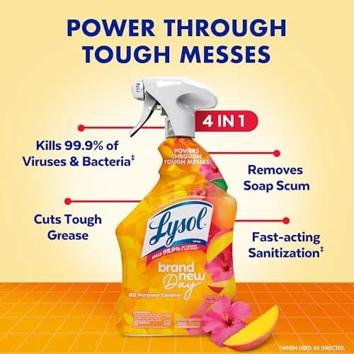 Lysol All Purpose Cleaner Spray, 2.27 kg (2 lb) Mango & Hibiscus Scent | Kills 99.9% of Viruses & Bacteria thumbnail 2