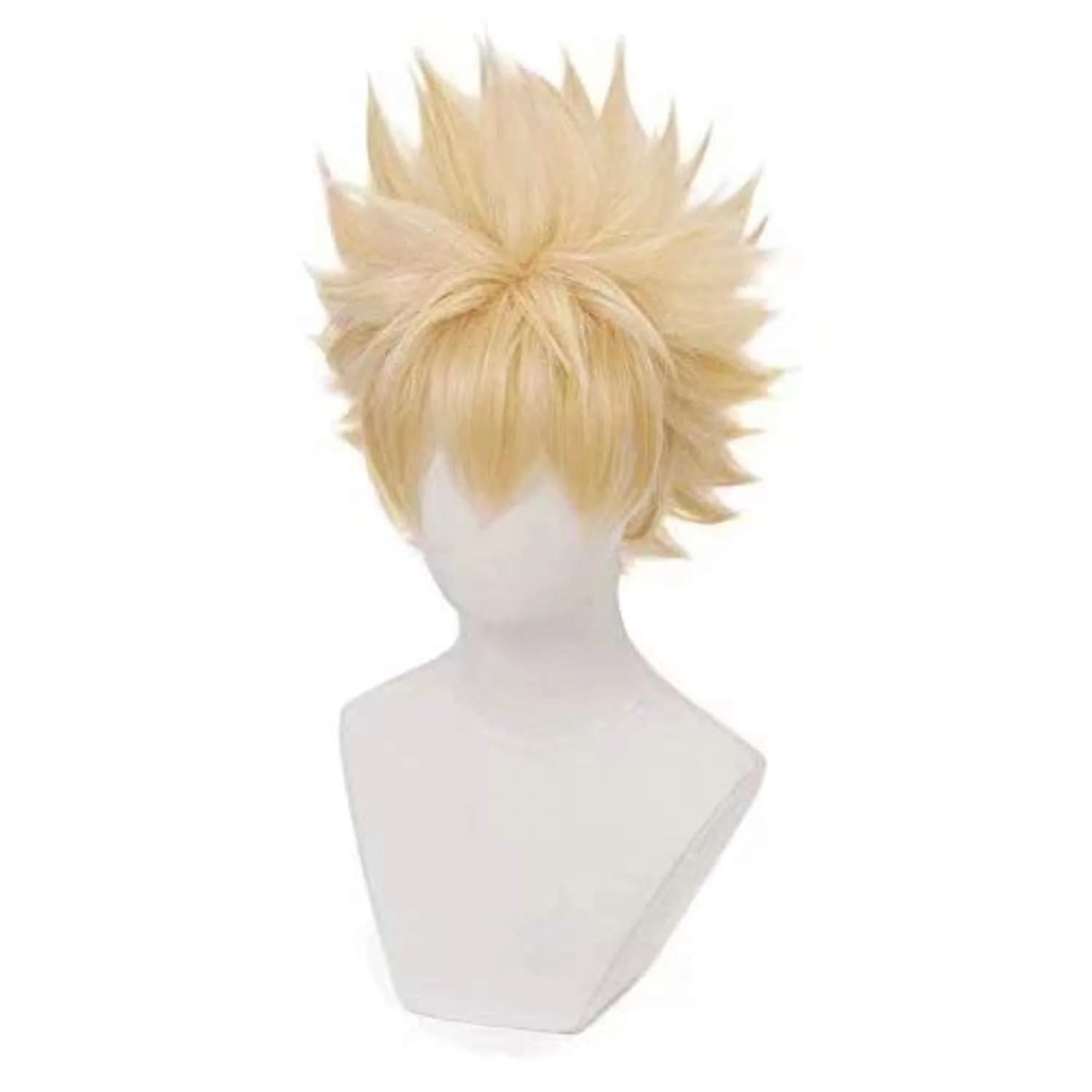 ZGNGLIZ Anime Cosplay Wig Short Blonde Synthetic Hair | Adjustable & Heat Resistant (70-120c) — Blonde