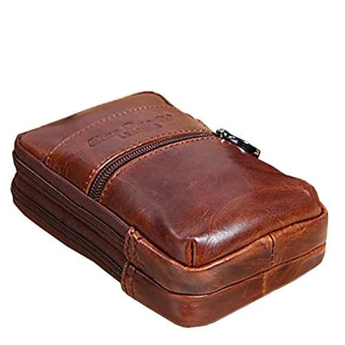 Hebetag Genuine Leather Phone Belt Holster Waist Case Bag for Men | 10cm(W)x16cm(H) (3.9"x6.3") thumbnail 3