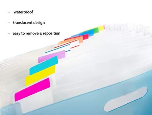 ELII 500 Pieces Sticky Index Tabs 2 Inch & 0.5 Inch | Writable, Repositionable, 10 Vibrant Colors thumbnail 3