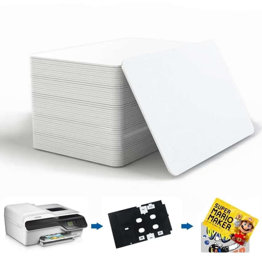 Timeskey NFC Inkjet NFC Cards 100pcs | NTAG215 Compatible, Printable, Laminated, 85*54mm thumbnail 1