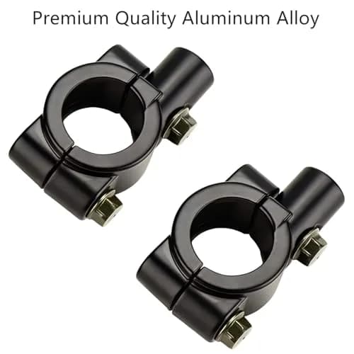 Elec-bro 7/8" Handlebar Mirror Mount Clamp 10mm Thread | Pack of 2 Black Aluminum Alloy thumbnail 2