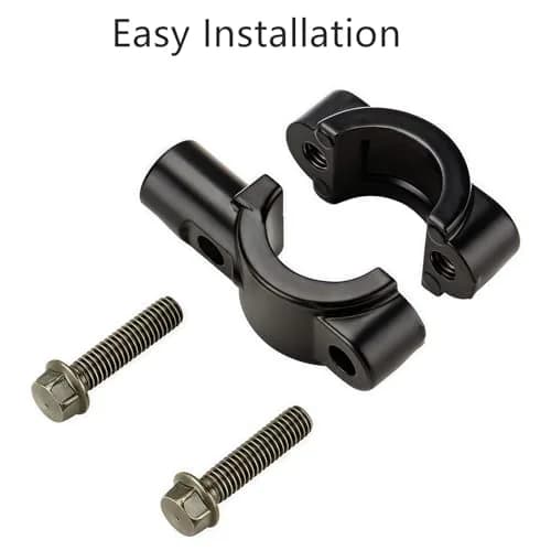 Elec-bro 7/8" Handlebar Mirror Mount Clamp 10mm Thread | Pack of 2 Black Aluminum Alloy thumbnail 3