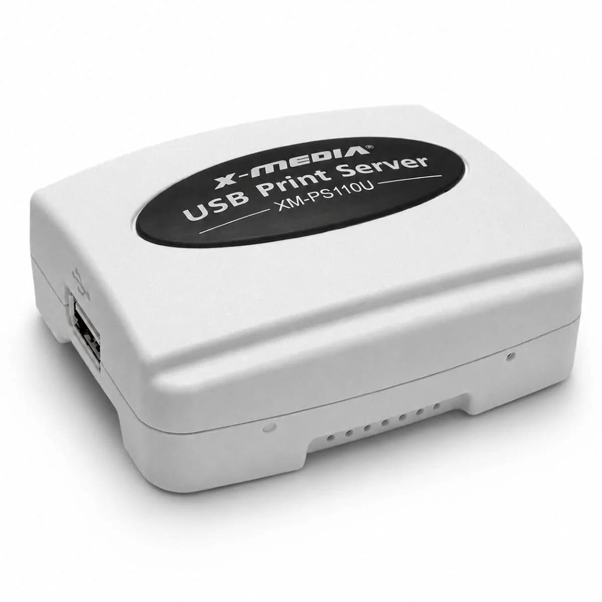 X-MEDIA XM-PS110U 1-Port 10/100Mbps Ethernet USB Print Server | USB 2.0 Network Print Server
