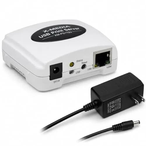 X-MEDIA XM-PS110U 1-Port 10/100Mbps Ethernet USB Print Server | USB 2.0 Network Print Server thumbnail 4