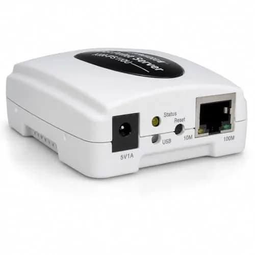 X-MEDIA XM-PS110U 1-Port 10/100Mbps Ethernet USB Print Server | USB 2.0 Network Print Server thumbnail 2