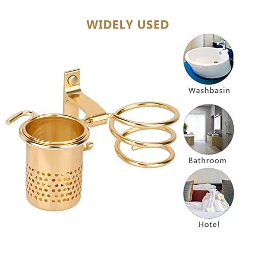 ZJchao Aluminum Hair Dryer Holder Wall Mount (#2) | Organizes Hair Tools & Saves Space thumbnail 5