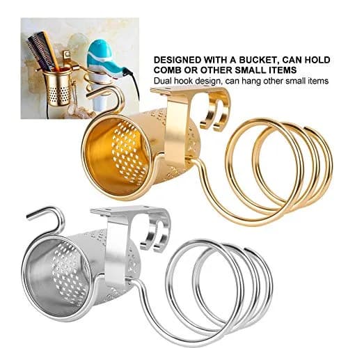 ZJchao Aluminum Hair Dryer Holder Wall Mount (#2) | Organizes Hair Tools & Saves Space thumbnail 6
