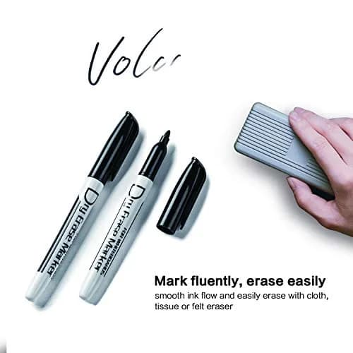 Volcanics Black Dry Erase Markers, Fine Tip, 30 Pack | Low Odor, Water-Based Ink thumbnail 5