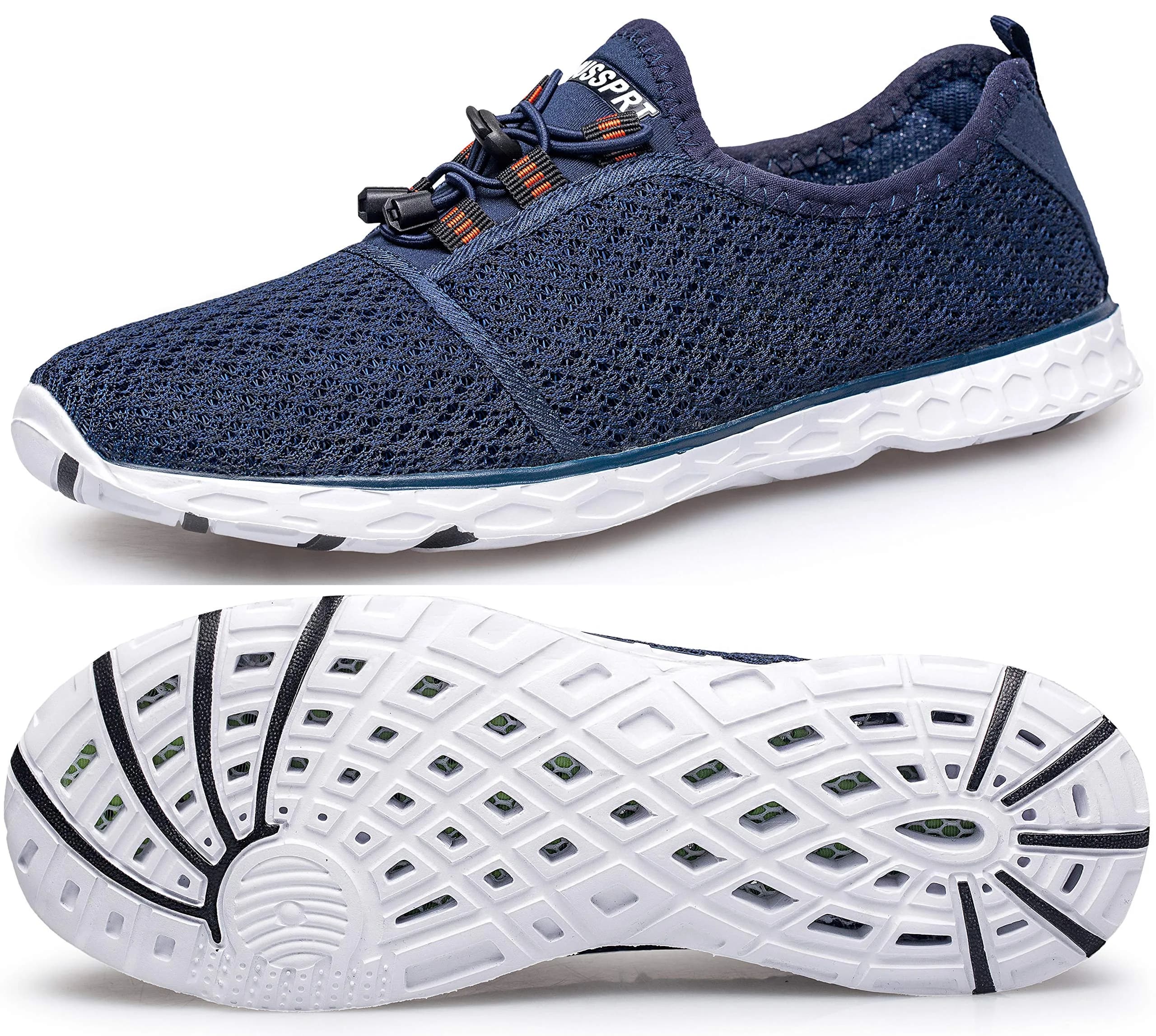 DOUSSPRT Water Shoes for Men | Quick Dry Breathable Mesh, Open Mesh, Flat Heel, Size 10