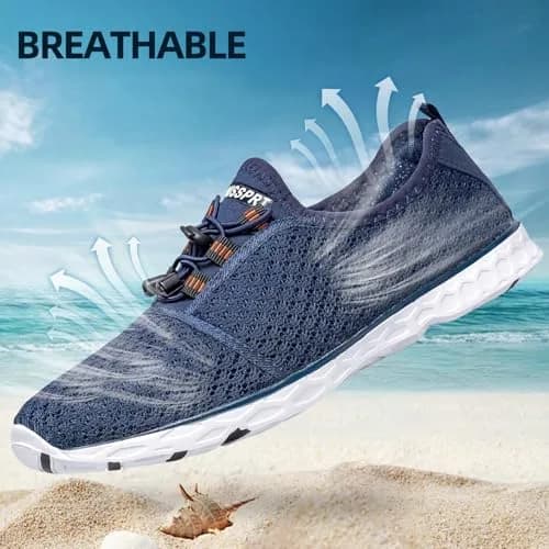 DOUSSPRT Water Shoes for Men | Quick Dry Breathable Mesh, Open Mesh, Flat Heel, Size 10 thumbnail 5