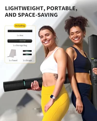CAMBIVO Large Yoga Mat 183cm x 120cm (6'x 4') 6mm Thick | Non-Slip TPE Workout Mat for Home Gym thumbnail 6