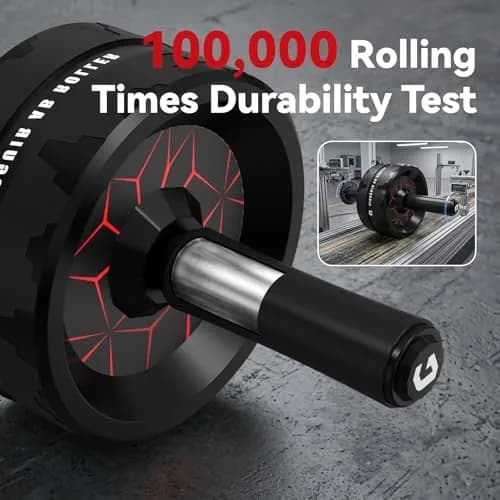 VINSGUIR Ab Roller Wheel for Core & Abs | Supports Up to 440 lbs | Portable Fitness Equipment with Knee Pad thumbnail 5