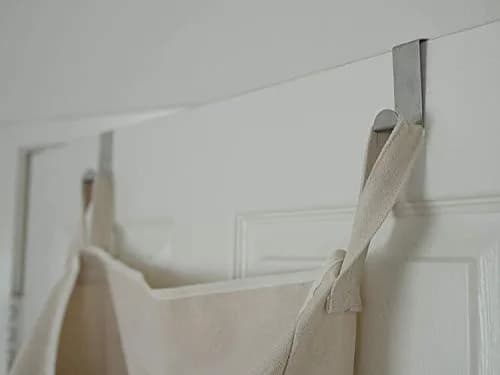 GORISEN Hanging Laundry Hamper with Front Pocket, Beige, 65 Liters (52cm x 81cm x 10cm) | Space-Saving Door Mount thumbnail 5