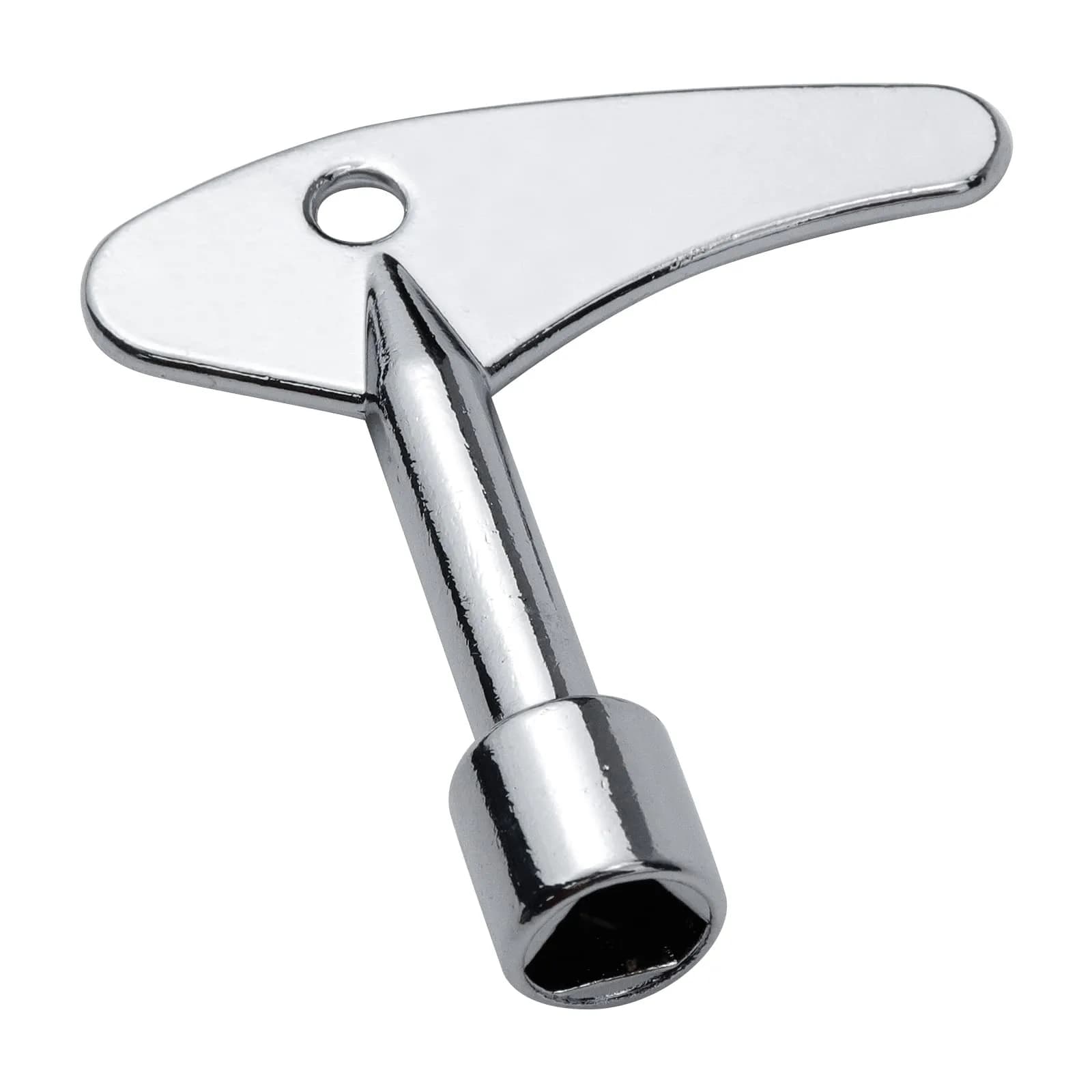 Antrader Triangle Spanner Key, Universal for Elevator Emergency Lift Door | Metal, Silver, 57mm — Style 2