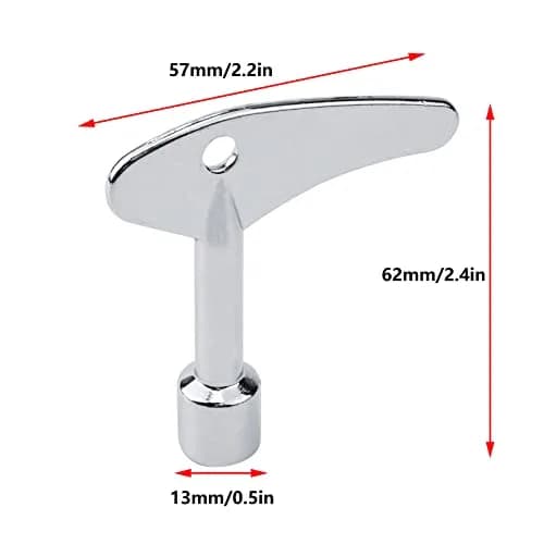 Antrader Triangle Spanner Key, Universal for Elevator Emergency Lift Door | Metal, Silver, 57mm thumbnail 3