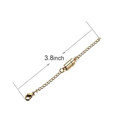 Zpsolution Magnetic Necklace Clasps with Extender Chains Gold-Silver | Lead & Cadmium Free Jewelry Extenders thumbnail 5