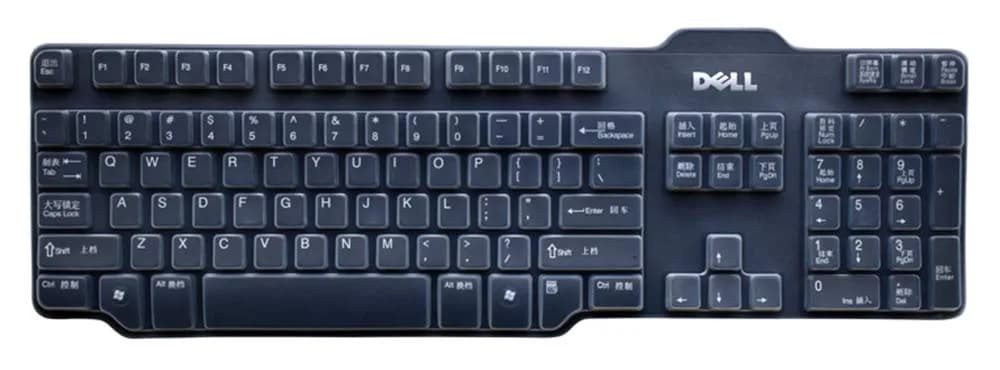 YYubao Ultra Thin Silicone Keyboard Skin Cover Compatible with Dell RH659 SK-8115 SK-3205 SK-8135 104-key USB Wired Keyboard | Waterproof & Dustproof - main product image