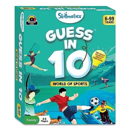 Skillmatics Guess in 10 Sports Trivia Card Game | Educational Game for Kids Ages 6+ | 50 Cards, 6 Clue Cards thumbnail 8