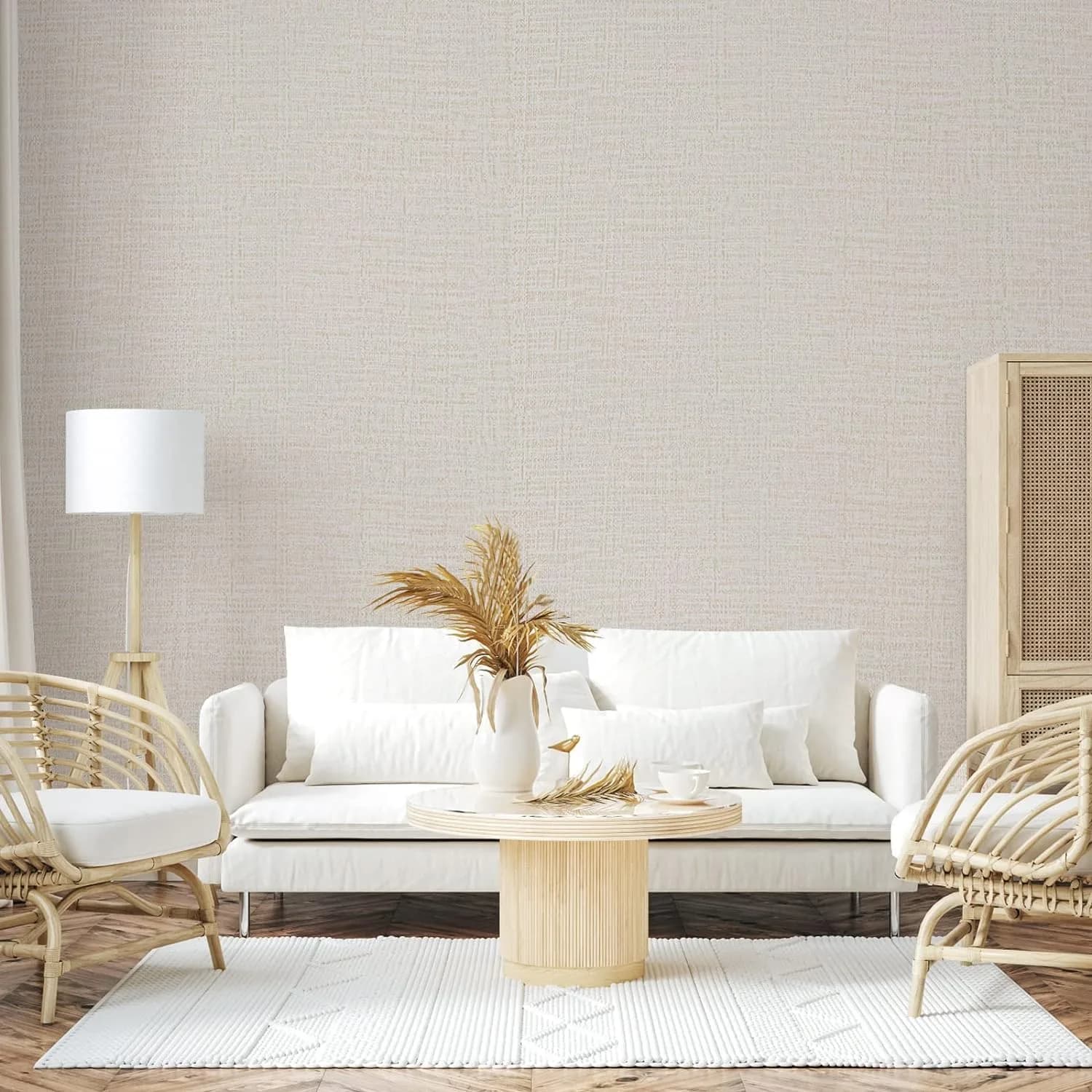 TANONE Contact Paper Peel and Stick (15.8 in X 118 in), Grasscloth Wallpaper Self Adhesive Removable Wallpaper, Fabric Linen Thickened Wall Paper Decorative for Wall Cabinets Drawers Kitchen thumbnail 5