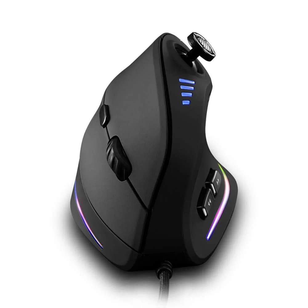 Attoe Vertical Mouse Ergonomic USB Wired 10000 DPI RGB Gaming Mouse for PC Laptop