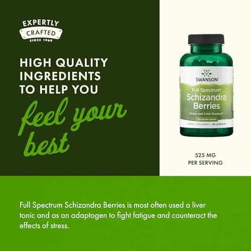 Swanson Full Spectrum Schizandra Berries 90 Capsules | Herbal Support for Liver & Stress thumbnail 5