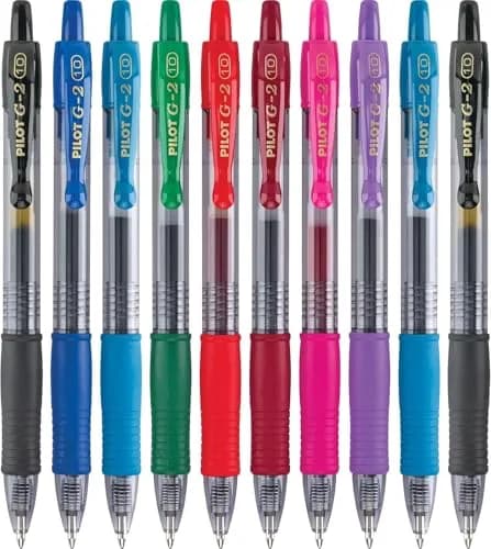 Pilot G2 Gel-Ink Pens, Bold Point (1.0mm) | Refillable, Assorted, 10-Pack for Office & School thumbnail 1