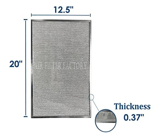 Air Filter Factory 203369 Aluminum HVAC Filters 12-1/2 x 20 Inch | Reusable Dust & Lint Capture thumbnail 2