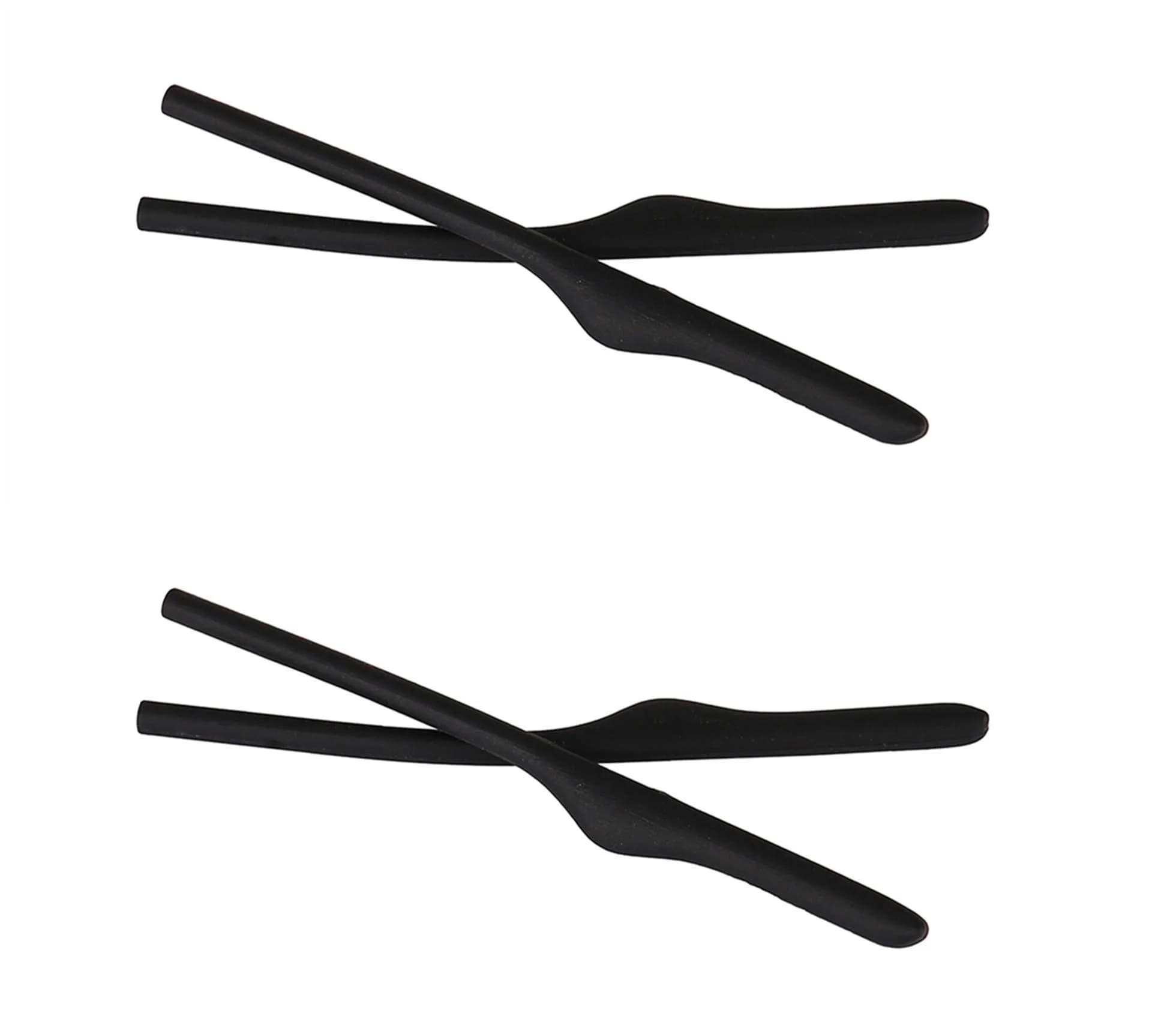 NicelyFit Replacement Temple Ear Socks for Oakley Glass Frames | Soft Silicon Comfort (66mm, Black - 2 Pairs) — Black - 2 Pairs