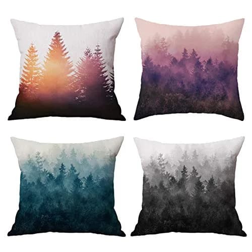 NYDECOR Forest Tree Throw Pillow Covers 18x18 | Rustic Nature Pillow Case Set of 4 thumbnail 1