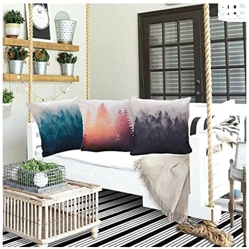 NYDECOR Forest Tree Throw Pillow Covers 18x18 | Rustic Nature Pillow Case Set of 4 thumbnail 5