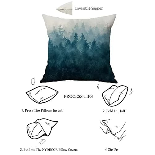 NYDECOR Forest Tree Throw Pillow Covers 18x18 | Rustic Nature Pillow Case Set of 4 thumbnail 6
