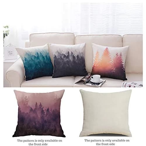 NYDECOR Forest Tree Throw Pillow Covers 18x18 | Rustic Nature Pillow Case Set of 4 thumbnail 3
