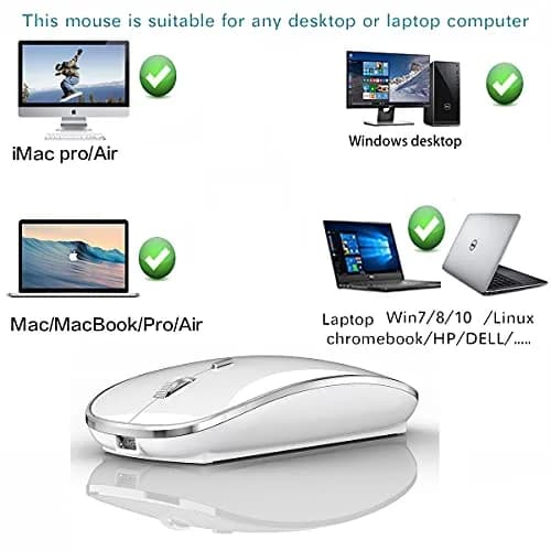 JETTA 2.4G USB C Receiver Wireless Mouse for Computer, Laptop, Chromebook, Mac | 1600 DPI thumbnail 4