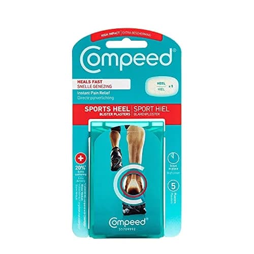 Compeed Advanced Blister Care Pads, Medium Heel, 5 Ct | Instant Pain Relief & Long-Lasting Blister Protection thumbnail 1