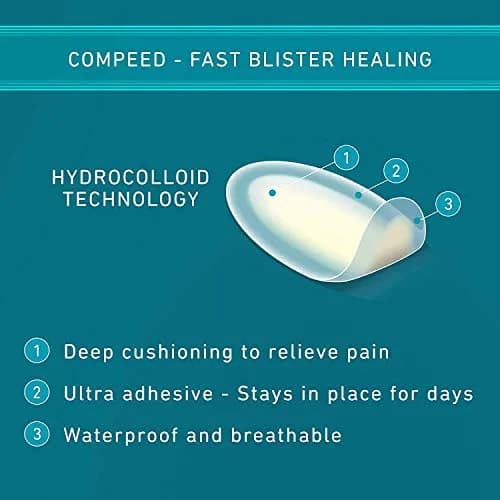 Compeed Advanced Blister Care Pads, Medium Heel, 5 Ct | Instant Pain Relief & Long-Lasting Blister Protection thumbnail 6