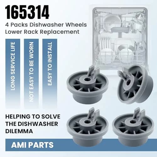 AMI PARTS Dishwasher Rack Wheels 3.6cm (1.42 inch) | 4-Pack Replacement Kit thumbnail 5