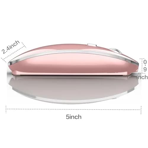 JETTA Wireless Mouse for MacBook Pro MacBook Air Laptop PC Chromebook 2.4 USB/USB C Mouse Rose Gold | Plug and Play thumbnail 5
