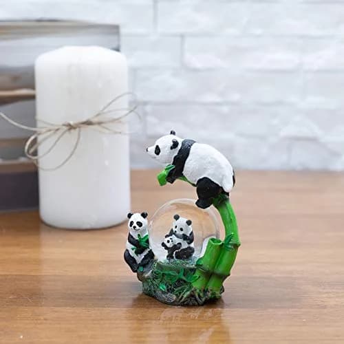 Elanze Designs Panda Bear Family China Miniature Snow Globe 45MM | Whimsical Home Accent thumbnail 2
