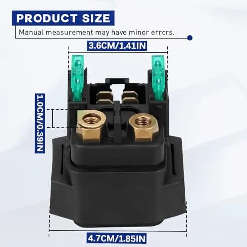 Yerbay Starter Solenoid Relay for Yamaha YFM350 YFM660 YFM400 YFM450 YFM250 YFM700 | 12V High Power thumbnail 2