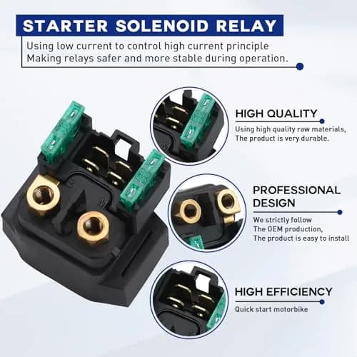 Yerbay Starter Solenoid Relay for Yamaha YFM350 YFM660 YFM400 YFM450 YFM250 YFM700 | 12V High Power thumbnail 3