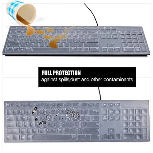 iKammo Keyboard Cover Skins for Dell KB216 & Optiplex 5250/3050/3240/5460/7450/7050 & Inspiron AIO 3475/3670/3477 | Waterproof Dustproof thumbnail 5