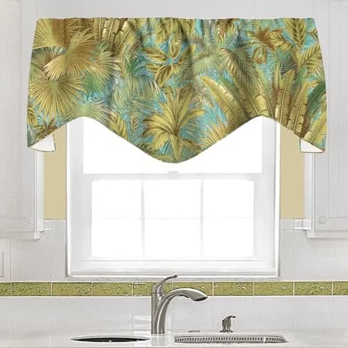 Decorative Things Window Treatments Valance Curtains 53"W x 16"L | Coastal Beach Decor with USA Quality thumbnail 2