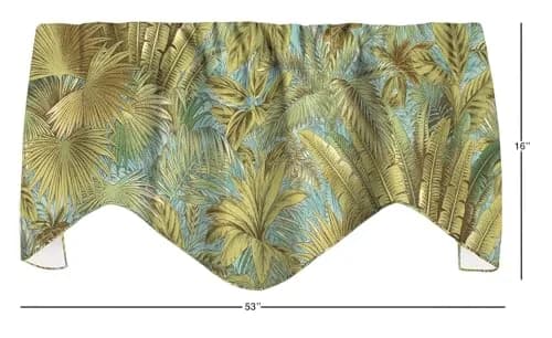Decorative Things Window Treatments Valance Curtains 53"W x 16"L | Coastal Beach Decor with USA Quality thumbnail 3
