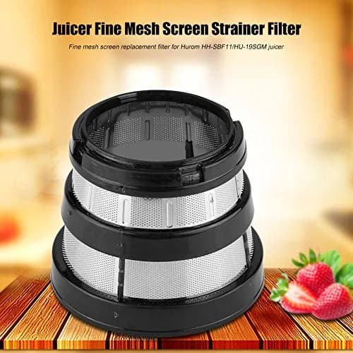 Hongzer Juicer Screen, Slow Juicer Fine Mesh Filter Silver | Small Hole Mesh for Hurom HH-SBF11 thumbnail 1