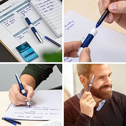 Schneider One Change Refillable Rollerball Pen 0.6mm Tip, Red, Box of 5 (15.5g) | Smooth Ink Flow for Office & Students thumbnail 2