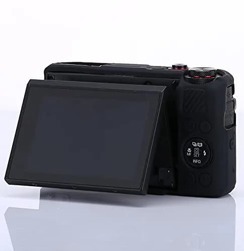 Yisau Black Silicone Camera Case for Canon PowerShot G7X / G7X Mark II | Ultra Thin Lightweight Rubber Soft Case thumbnail 5